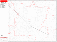 Fountain Valley Wall Map Zip Code Red Line Style 2024